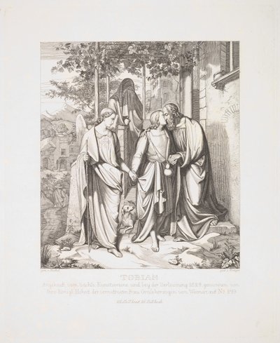 Tobías se despide de su padre, 1829 de Ferdinand Anton Kruger