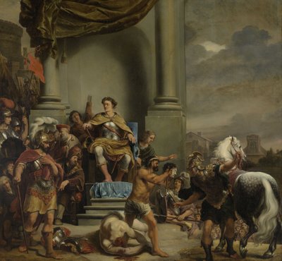 El Cónsul Tito Manlio Torcuato Ordena la Decapitación de su Hijo, 1662-1664 de Ferdinand Bol