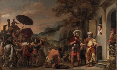 Eliseo rechaza los regalos de Naamán de Ferdinand Bol