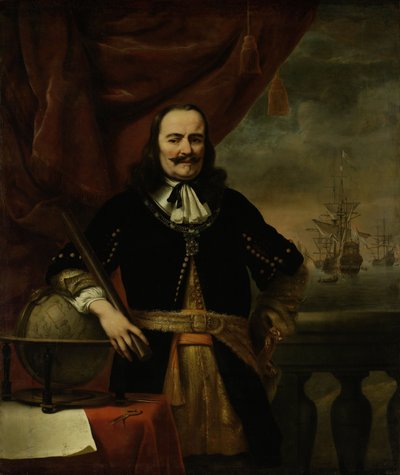 Michiel de Ruyter como Teniente-Almirante de Ferdinand Bol