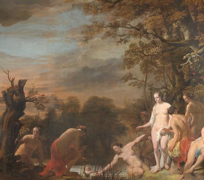 La hija del faraón descubre a Moisés en el cesto de las prisas de Ferdinand Bol