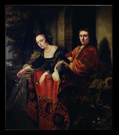 Retrato de un esposo y esposa, 1654 de Ferdinand Bol