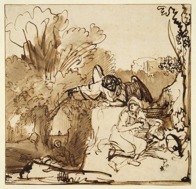 El Ángel Apareciendo a Agar e Ismael de Ferdinand Bol