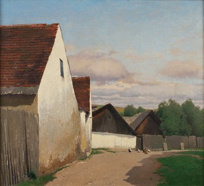 Casas antiguas en Gaudenzdorf de Ferdinand Brunner