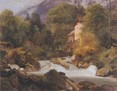 Molino en el desagüe del Königssee de Ferdinand Georg Waldmüller