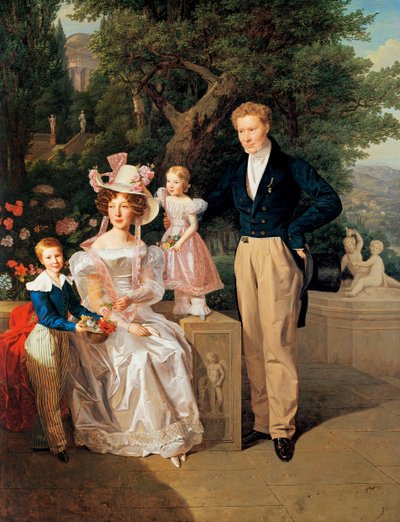 El Consejero de Legación Theodor Joseph Ritter von Neuhaus (pintura sobre madera) de Ferdinand Georg Waldmuller