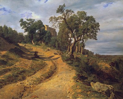 Las ruinas de Liechtenstein cerca de Mödling de Ferdinand Georg Waldmuller