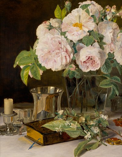 rosas en el vaso de Ferdinand Georg Waldmuller