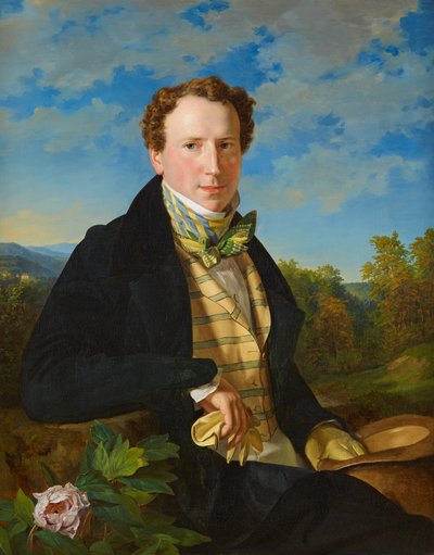 Autorretrato a una edad temprana de Ferdinand Georg Waldmuller