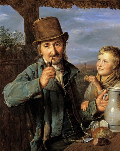 Jornalero con su hijo de Ferdinand Georg Waldmuller