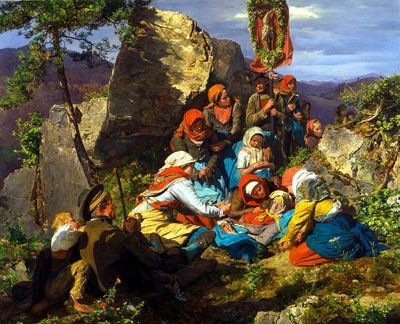La Peregrinación Interrumpida El Peregrino Enfermo, 1858 de Ferdinand Georg Waldmuller