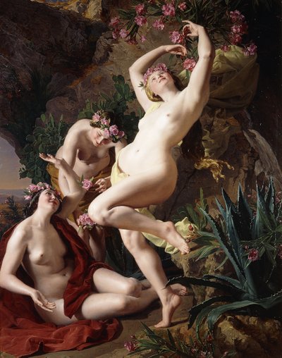 Las ninfas en la Odisea de Homero, 1856 de Ferdinand Georg Waldmuller