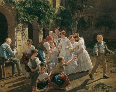 La mañana de la Fiesta del Corpus Christi por Waldmüller, Ferdinand Georg (1793-1865) de Ferdinand Georg Waldmuller