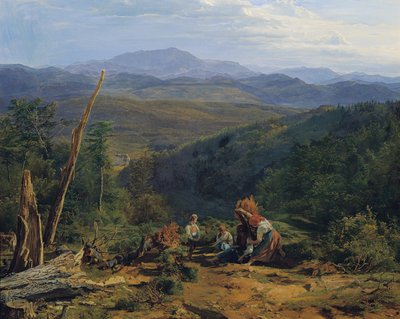 Paisaje de Wienerwald con el castillo de Wildegg de Ferdinand Georg Waldmuller