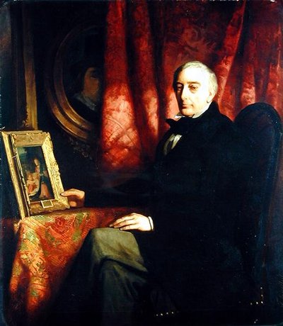 Retrato del coleccionista de arte Nicolaus Hudtwalcker de Ferdinand Heilbuth