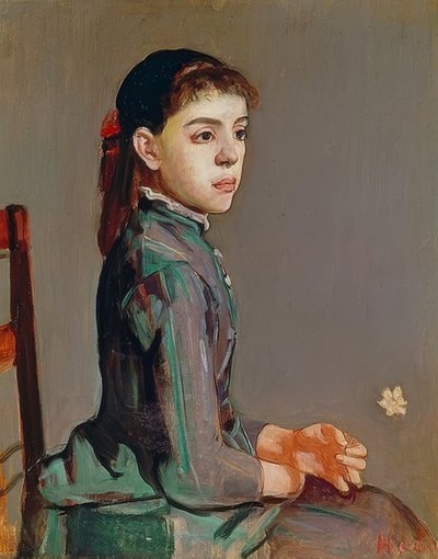 Joven chica - Louise Duchosal. 1885 de Ferdinand Hodler