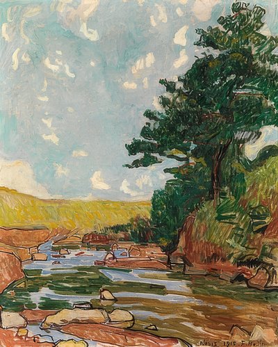 Paisaje cerca de Néris. 1915 de Ferdinand Hodler