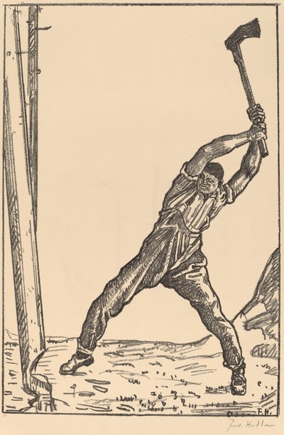 Leñador de Ferdinand Hodler