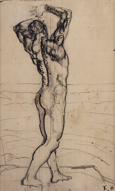 Desnudo masculino, estudio para La Verdad de Ferdinand Hodler