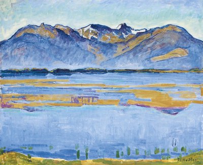 Paisaje de Montana con Becs de Bosson y Vallon de Réchy, 1915 de Ferdinand Hodler