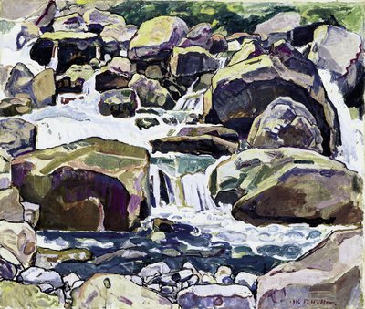 Arroyo de montaña cerca de Champéry de Ferdinand Hodler