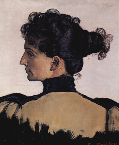 Retrato de Berthe Jacques, la esposa del artista de Ferdinand Hodler