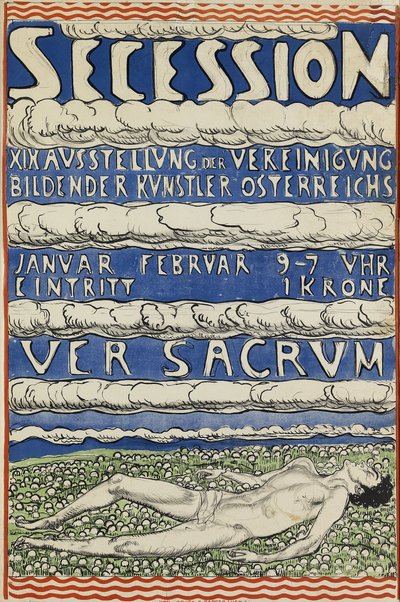 Cartel para la Exposición de la Secesión de Viena de Ferdinand Hodler