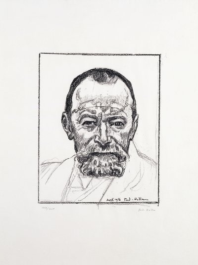 Autorretrato, c. 1916-8 de Ferdinand Hodler