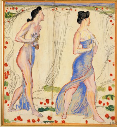 Estudio para "Die Cempfindung I", c.1901-02 de Ferdinand Hodler