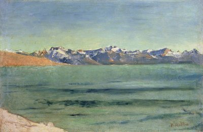 Amanecer sobre el Mont Blanc, c.1890 de Ferdinand Hodler