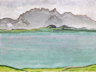Las Montañas Stockhorn y el Lago Thun, 1911 de Ferdinand Hodler
