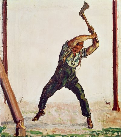 El leñador, 1910 de Ferdinand Hodler