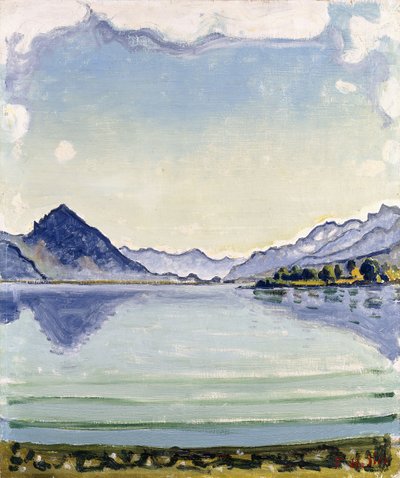 Thunersee en Leissingen, 1909 de Ferdinand Hodler