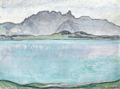 Thunersee con las montañas Stockhorn, 1910 de Ferdinand Hodler