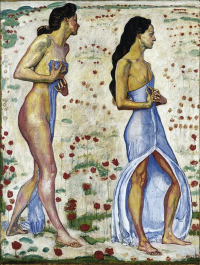 Dos mujeres en flores, emoción 1a, 1901-1906 de Ferdinand Hodler