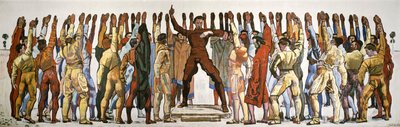 Unanimidad (El juramento). Segunda versión de Hodler, Ferdinand (1853-1918). Óleo sobre lienzo de Ferdinand Hodler