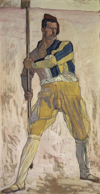 Guerrero con alabarda, c.1898 de Ferdinand Hodler