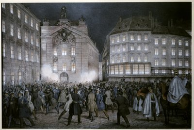 MARZREVOLUTION: Los estudiantes toman las armas en vísperas del 13 de marzo de Ferdinand Hofbauer