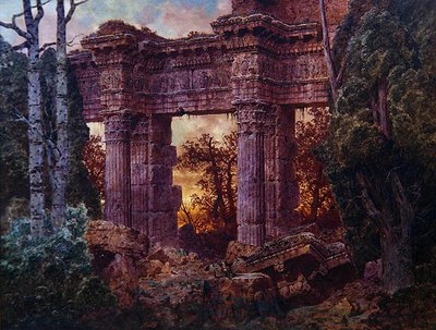 Ruina Romana al Atardecer de Ferdinand Knab