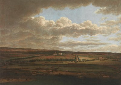 Vista desde el castillo de Aschaffenburg hacia las avenidas que conducen a Schönbusch (Ciclo de Aschaffenburg) de Ferdinand Kobell
