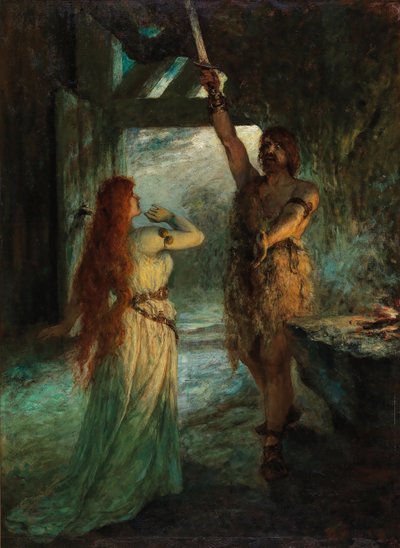 Valquiria 1er Acto: Sieglinde y su hermano Siegmund de Ferdinand Leeke
