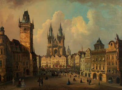 La Plaza de la Ciudad Vieja de Praga de Ferdinand Lepie
