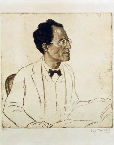 Retrato del compositor y director de orquesta austriaco Gustav Mahler (Kalischt de Ferdinand Michl
