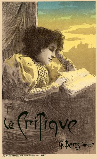 Cartel del Journal La Critique, 1900 de Ferdinand Misti Mifliez
