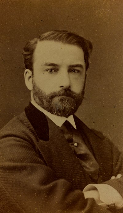 Retrato de Léon Joseph Florentin Bonnat, pintor francés; carte de visite de Ferdinand Mulnier