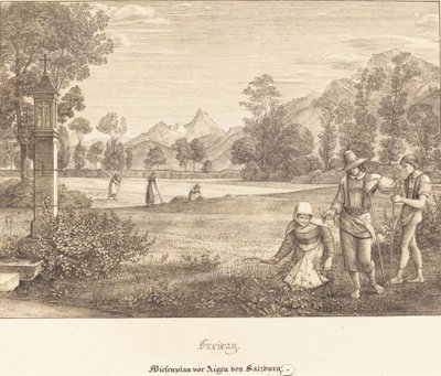 Viernes - Prado antes de Aigen cerca de Salzburgo de Ferdinand Olivier