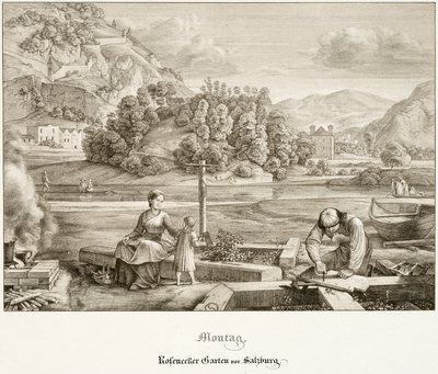 Lunes: Jardín Rosenecker antes de Salzburgo de Ferdinand Olivier