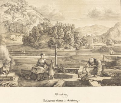 Lunes - Jardín Rosenecker cerca de Salzburgo de Ferdinand Olivier