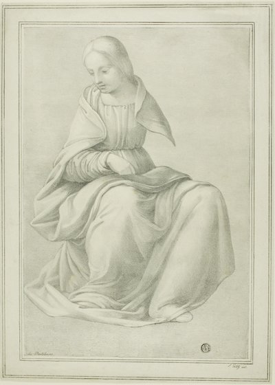 Estudio para figura sentada de mujer de Ferdinand Piloty