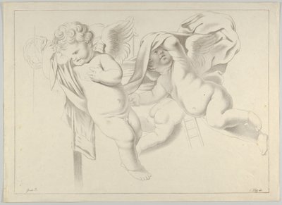Estudio de tres putti de Ferdinand Piloty